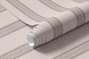 Tapet Dungi delicate în nuanțe de roz și bej, cu frunze, Tapet geometrie, Tapet dungi, a01249 : Uwalls.ro