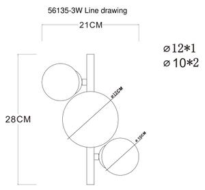 Lustră LED aplicată RIHA 3xG9/3W/230V crom Globo 56140-3W