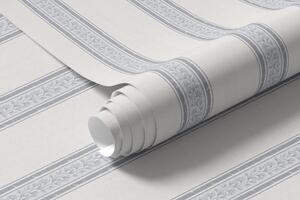Tapet Dungi albastru-cenușii deschise cu frunze, Tapet geometrie, Tapet dungi, a01249v1 : Uwalls.ro