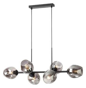 Lustră pe cablu PIERCE 6xE27/42W/230V negru Redo 01-2620