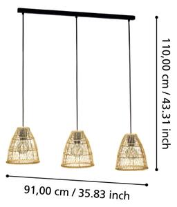 Lustră pe cablu AYESGARTH 3xE27/40W/230V Eglo 43867