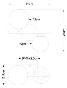 Lustră LED aplicată RIHA 2xG9/3W/230V crom Globo 56140-2W