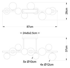 Lustră LED pe tijă RIHA 9xG9/3W/230V crom Globo 56140-9D