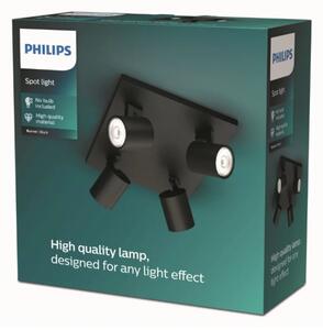 Spot RUNNER 4xGU10/20W/230V negru Philips