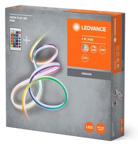 Bandă LED RGBW dimabilă NEON FLEX 2,1m LED/4W/5V Ledvance + telecomandă
