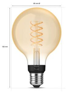Bec LED dimabil Philips Hue WHITE FILAMENT G93 E27/7,2W/230V 2100K