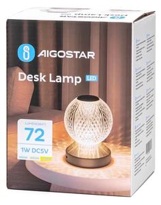 Lampă LED reîncărcabilă dimabilă Aigostar LED/1W/5V 2700/4000/6500K 1800mAh 13,5 cm