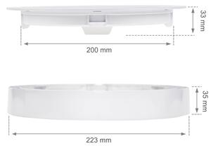 Corp de iluminat LED încastrat ALGINE 2 în 1 LED/18W/230V 3000K