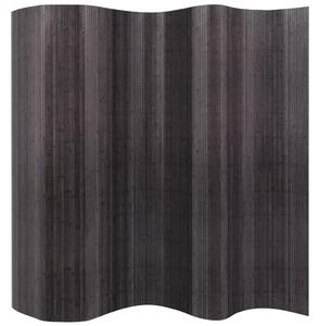 Paravan de cameră din bambus, gri, 250 x 165 cm