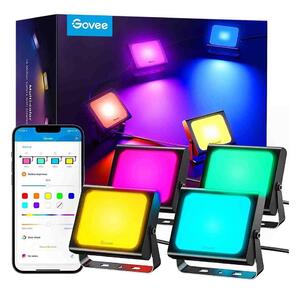 SET 4x proiectoare de exterior Govee SMART LED Wi-Fi IP66