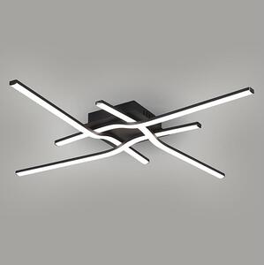 Plafonieră LED STRIPES 38W/230V, negru - Brilagi