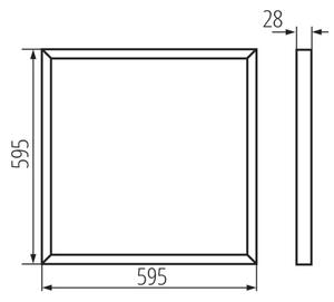 Panou LED aplicat Kanlux 31173 BAREV LED/40W/230V 4000K 60x60 cm