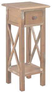 Masă laterală din lemn, maro, 27x27x65,5 cm, lemn