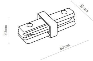 Spot pentru sistem de șină Zuma Line 3045 REFLEKTOR 8xGU10/10W/230V