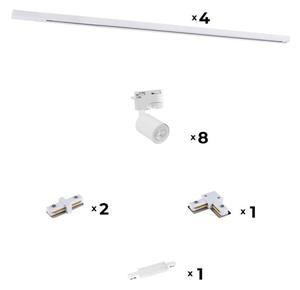 Spot pentru sistem de șină Zuma Line 3045 REFLEKTOR 8xGU10/10W/230V