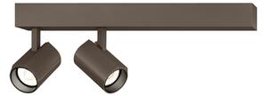 Wever & Ducré Lighting WEVER DUCRÉ Spot de tavan cu LED Ceno bronz, 2.700 K, 2 becuri, reglabil, Bronz / Alamă Veche, Camera de zi / sufragerie, Aluminiu, Modern