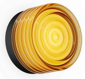 Wever & Ducré Lighting WEVER DUCRÉ Aplică LED Hajo negru/chihlimbar, temperatură de culoare 2700K, reglabil, Maro / Rugină, Baie, Sticlă, Modern
