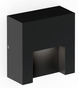 Wever & Ducré Lighting WEVER DUCRÉ Lampa de perete pentru exterior cu LED Reto 0,8 negru mat, reglabil, Negru, Aluminiu, Modern, Soclu de perete jos