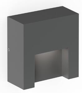 Wever & Ducré Lighting WEVER DUCRÉ Lampa de perete pentru exterior cu LED Reto 0.8, antracit, reglabil, Negru, Aluminiu, Modern, Soclu de perete jos