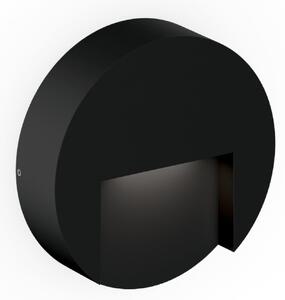 Wever & Ducré Lighting WEVER DUCRÉ Lampa de perete pentru exterior cu LED Reto Round 1.3, negru mat, reglabil, Negru, Aluminiu, Modern, Soclu de perete jos