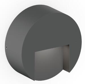 Wever & Ducré Lighting WEVER DUCRÉ Lampa de perete pentru exterior cu LED Reto Round 0,8 antracit, reglabil, Negru, Aluminiu, Modern, Soclu de perete jos