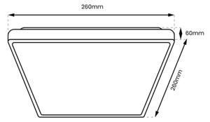 Plafonieră LED pentru baie DABAR LED/11W/230V 4000K 26x26 cm IP44