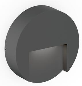 Wever & Ducré Lighting WEVER DUCRÉ Lampa de perete pentru exterior cu LED Reto Round 1.3 antracit, reglabil, Negru, Aluminiu, Modern, Soclu de perete jos