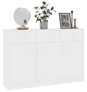 Dulap, alb, 110 x 30 x 75 cm, lemn prelucrat