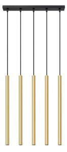 Lustră pe cablu Sollux SL.1198 PASTELO 5xG9/8W/230V auriu