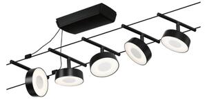 Paulmann 94479 - Set 5x LED/5W, sistem complet cu cablu CIRCLE, 230V, negru