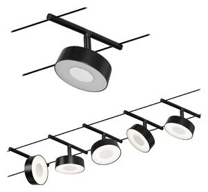 SET 5x lustră pe cablu Paulmann 94479 LED/5W CIRCLE 230V negru