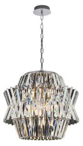 Lustră de cristal pe lanț CROWN 12xE14/40W/230V crom