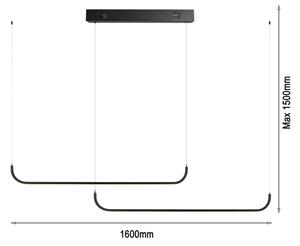 Lustră LED dimabilă pe cablu Immax NEO 07226L PATTINI LED/53W/230V Tuya + telecomandă
