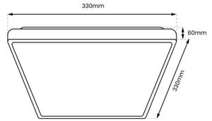 Plafonieră LED pentru baie DABAR LED/17W/230V 4000K 33x33 cm IP44