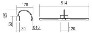 Aplică LED pentru tablouri KENDO Redo 01-3466 LED/11W/230V 51,4 cm CRI 92 alb
