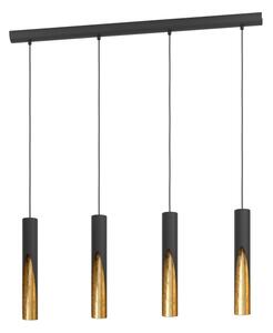 Lustră LED pe cablu Eglo 900873 BARBOTTO 4xGU10/4,5W/230V negru/auriu