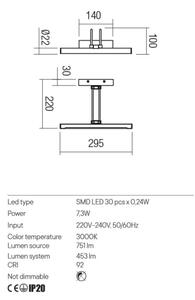 Aplică LED pentru tablouri IKON Redo 01-3469 LED/7,3W/230V 29,5 cm CRI 92 negru