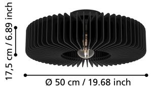 Plafonieră Eglo 900831 PALOMBAIA 1xE27/40W/230V negru