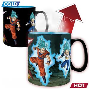 Cană termosensibilă Dragon Ball Super - Saiyans vs Black, 0,46 l