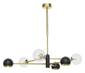 Jupiter 1967 - Lustră pe tijă MOKA, 3xGU10/10W/230V + 3xG9/10W/230V, auriu/negru/transparent