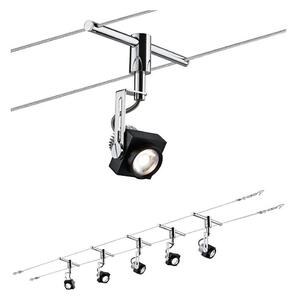 SET 5x lustră pe cablu Paulmann 94081 LED/5W 230V negru