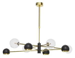 Jupiter 1973 - Lustră pe tijă MOKA 4xGU10/10W/230V + 4xG9/10W/230V auriu/negru/transparent