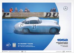 Imprimare de artă Mercedes 300 Sl - 24H Le Mans - 100th Anniversary - 1952, Automobilist, 30 × 21 cm