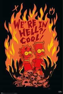 Poster The Simpsons - We are in hell! Cool!, 61 × 91.5 cm