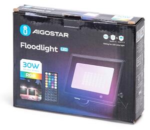 Aigostar - Proiector LED RGBW 30W, 230V, IP65, cu telecomandă