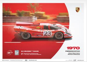 Imprimare de artă Porsche 917 Kh - 24H Le Mans - 100th Anniversary - 1970, Automobilist, 30 × 21 cm