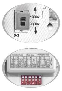 Plafonieră LED cu senzor Ecolite WMAT300/HF-15W/CR LED/15W/230V negru