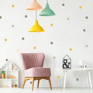INSPIO-Autocolant textil - Sfere în 16 culori pentru cameră, autocolante pentru perete