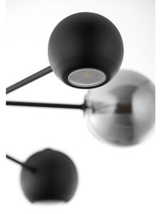 Lustră pe tijă Jupiter 1974 MOKA 3xGU10/10W/230V + 3xG9/10W/230V negru/crom