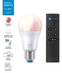 Bec LED RGBW dimabil WiZ A60 E27/8,5W/230V 2200-6500K CRI 90 Wi-Fi + telecomandă